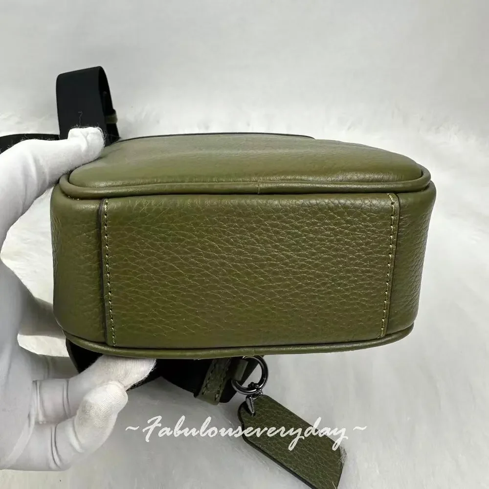 Coach Men's Small Turner Pack In Leather/Qb/Olive CCO66 NWT